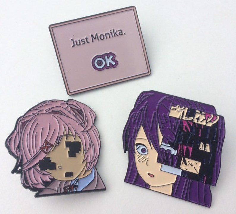 Doki Doki Literature Club 1 5 Enamel Pin Lot 3 Pack Etsy