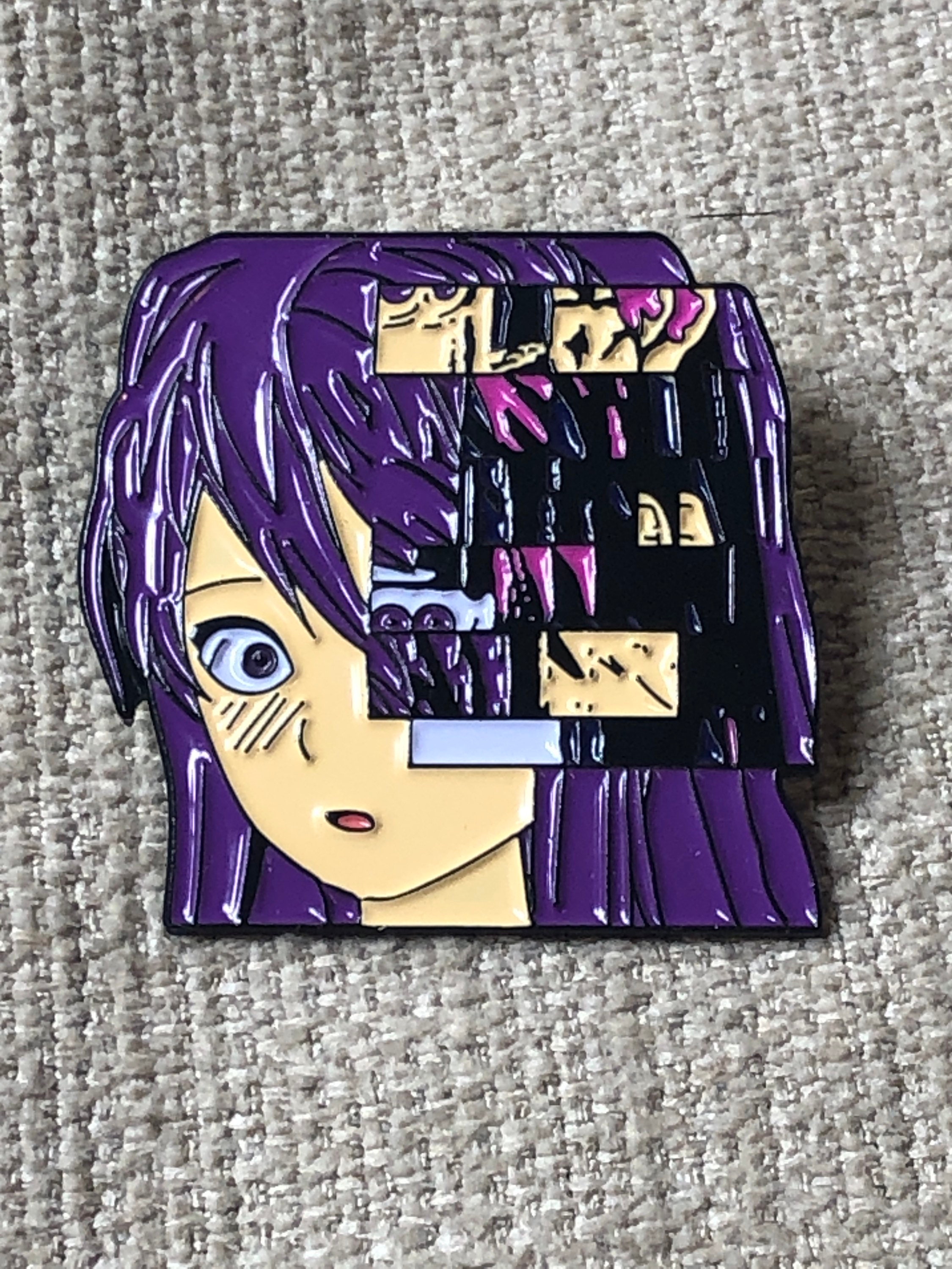 Doki Doki Literature Club Yuri Glitch  Enamel Pin - Etsy