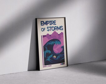 Empire of Storms-print: moderne fantasyboekkunst uit het midden van de eeuw (digitale download)