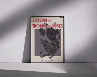 ACOTAR-poster: retro-fantasieboekomslag kunstafdruk (digitale download)