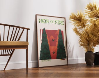 Retro-print erfgenaam van het vuur: moderne boekkunst uit het midden van de eeuw (digitale download)