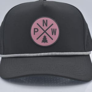 PNW Performance Golf Hat, 5 Panel Rope Cap with custom patch
