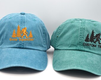 Sasquatch Hat Bigfoot Hat  Camping Hat Vacation Hat Hiking Hat Party Hat Sasquatch Bigfoot cryptid hat   Gone Squatchin'