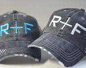 Rodan Fields hat R F Distressed Women Trucker Hat Mesh Back Denim Cap Gifts Embroidery Hat Gift Custom embroidered hat