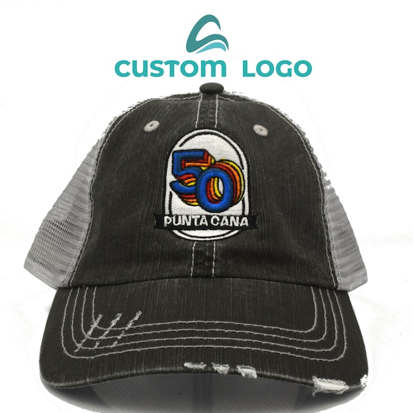 Embroidered Womens Distressed Baseball Hat Etsy