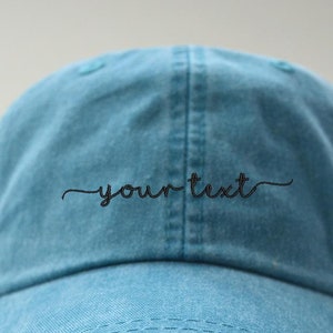 CUSTOM LOGO or HANDWRITING Script Embroidered  Women baseball Cap Unisex Hat Men hat Personalized Embroidered Cap sorority gift Vintage Cap