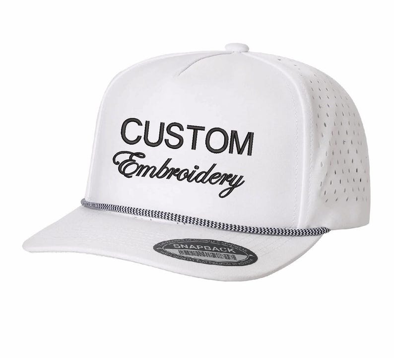custom golf hat with rope. Performance hat waterproof hats custom embroidery