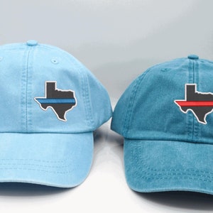 Texas State Cap USA flag Thin Blue line Embroidered Hat  Thin Red line USA Flag Baseball Hat Flag Hat Patriotic Hat, USA