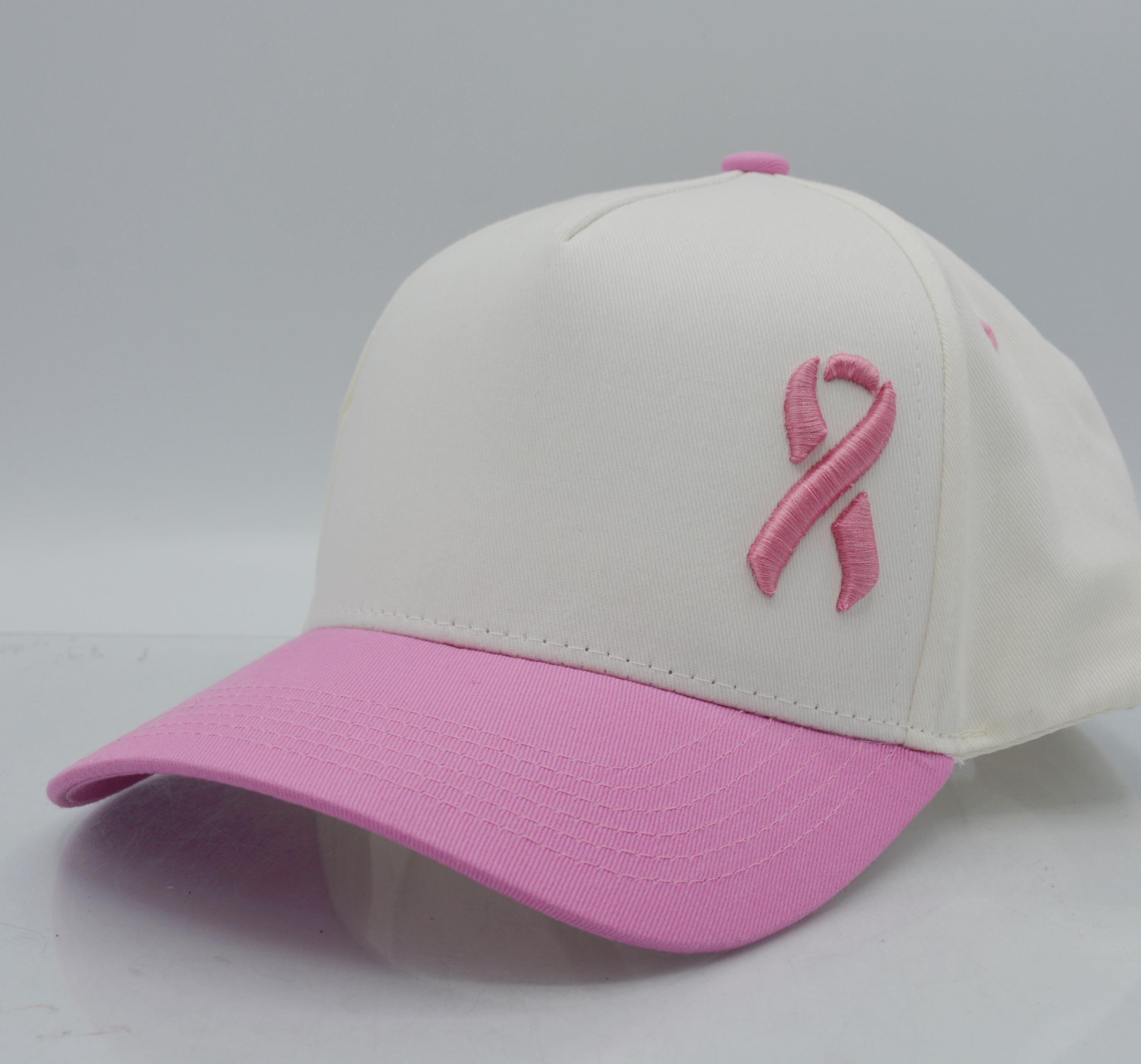 Cancer Ribbon Embroidery, 3D Puff Custom Embroidered Hat Five
