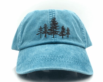 Forest Trees, Hiking Pine Tree Hat, Unisex PNW Hiking Cap. Take a Hike Dad cap, Unisex Climbing Adventure Hat Pacific Northwest Cap