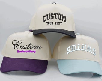 Custom Embroidered Hats, Personalized Dad Hat, Custom Text Hat, Gift For Her, Mama Hats, Christmas Gift, Bachelor Trip Hat
