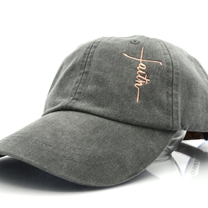 Faith Cross Hat dad HAT , Jesus hat, Christian custom hat