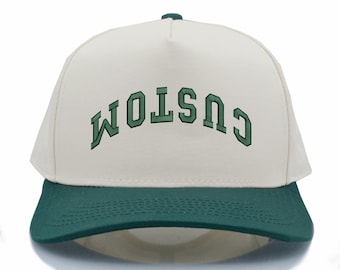 Custom Upside Down Embroidered Twill Cap: Personalized Five Panel Hat