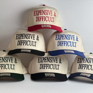 Expensive & Difficult Trucker Hat: Two-Tone 5-Panel Cap