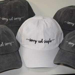 Sorry Not Sorry Bachelorette Party Baseball Caps - Bride & Bridesmaids Squad Hats for Vegas Celebration
