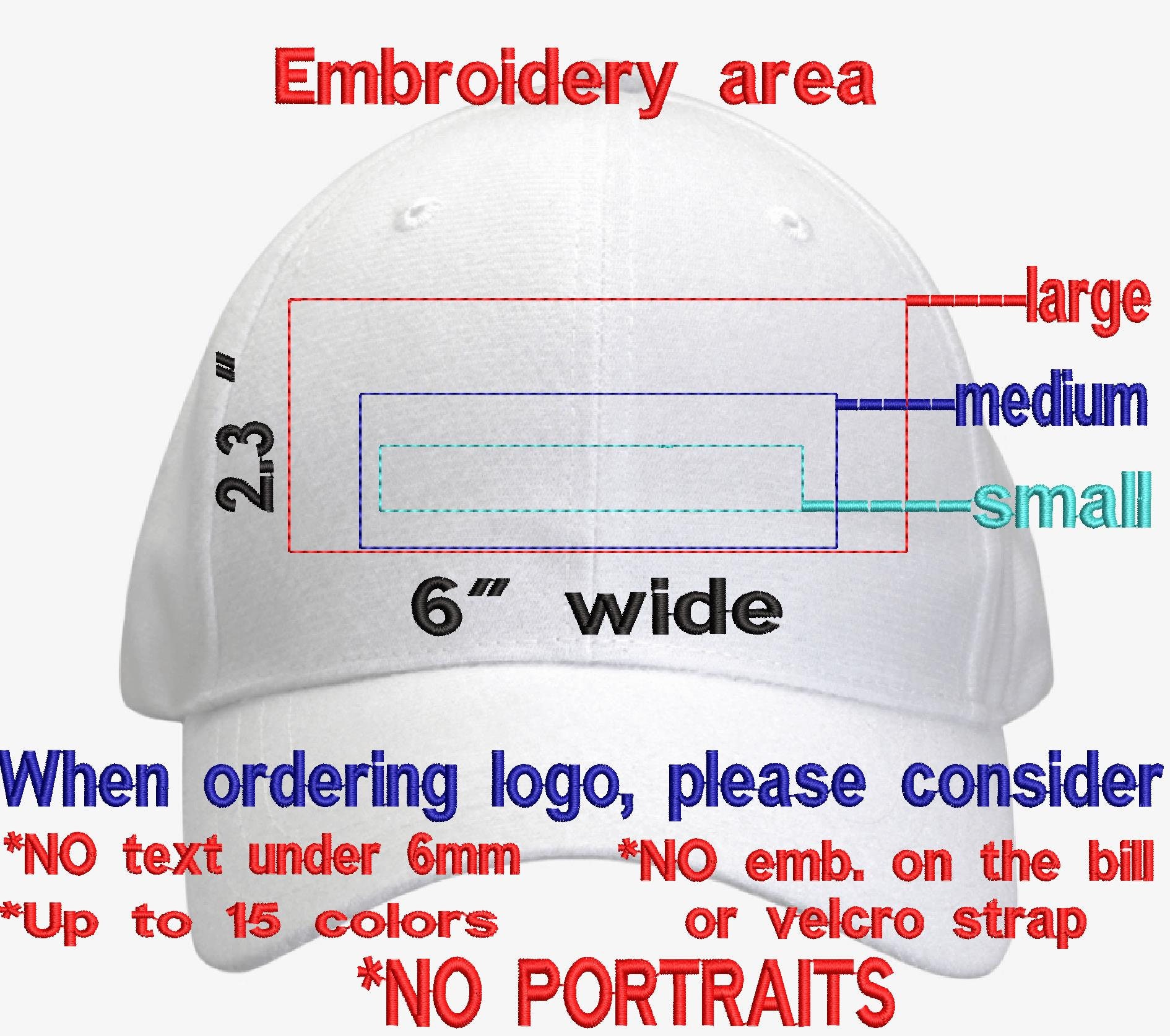 Baseball Cap Script CUSTOM LOGO or HANDWRITING Script Embroidered Dad Baseball Cap With ...