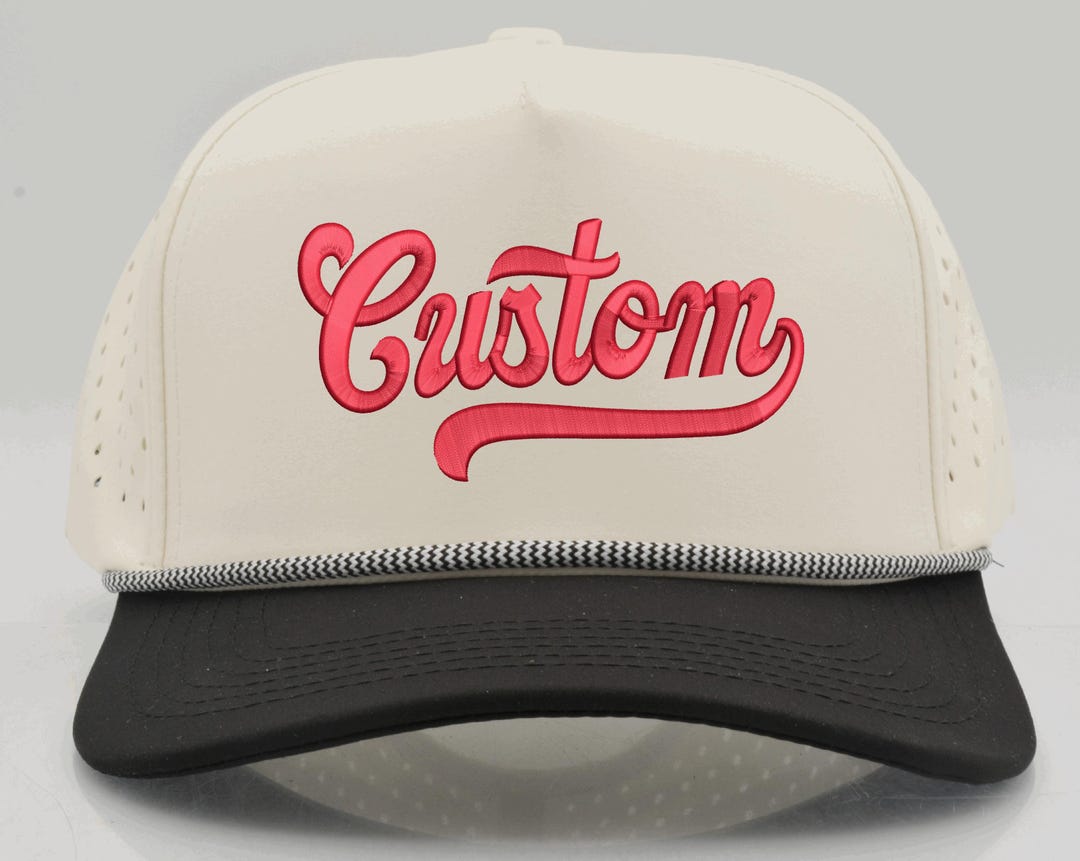 3D Puff Text Hat, Golf Performance Hat, Custom Performance 5 Panel With ...