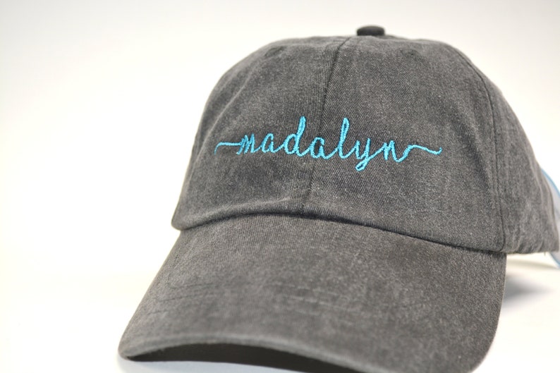 Name Hat Handwriting Script Embroidered Women's Baseball Etsy
