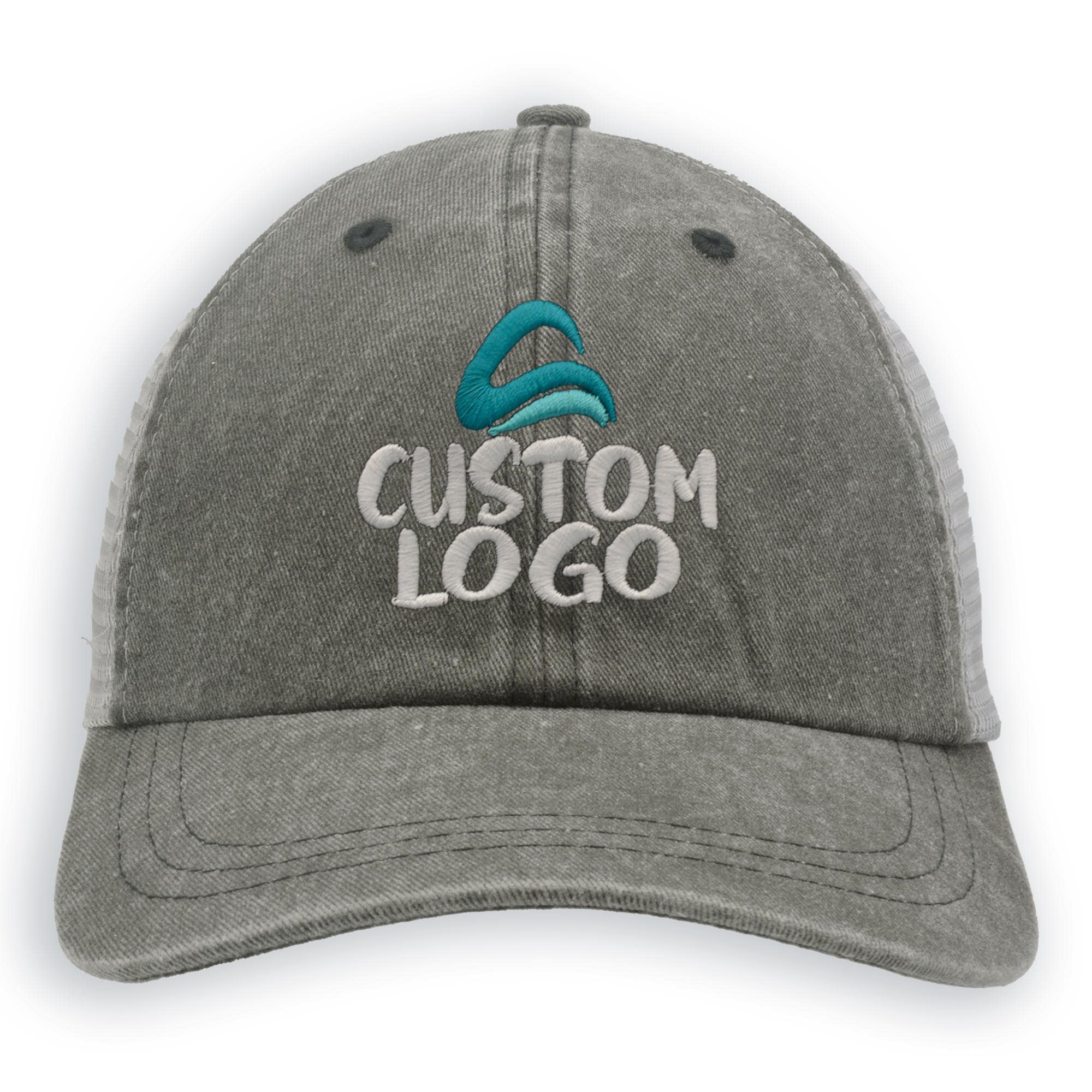 Logo Embroidery Cap, Custom Trucker Hat, Unisex Mesh Back Hat