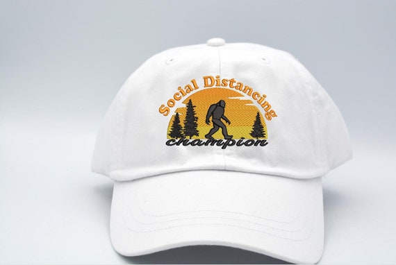 Tech Design 'Social Distancing 6 Feet' Embroidered Cotton Dad Hat - Adjustable Baseball Cap