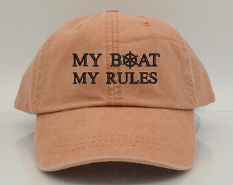 My Boat My Rules dad hat Unisex Custom baseball caps Crew Personalized Caps Custom Captain Hats