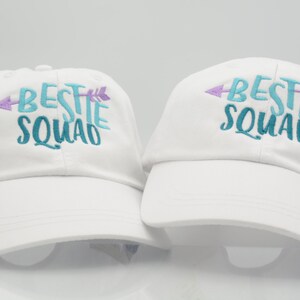 Bestie Squad Embroidered Baseball Cap: Girls Trip Matching Hats