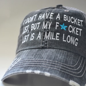 Funny sarcasm saying cap distressed Women&#39;s Trucker Hat Personalized  Embroidered Cap Bucket list Mesh Cap  embroidered cap monogram gift
