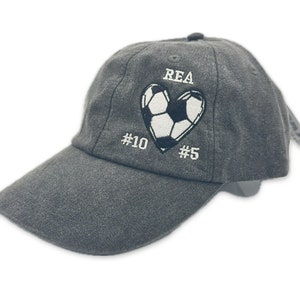 Soccer Heart Custom Number, Personalized Last-name OR any Sports Criss Cross Ponytail, Baseball Mom soccer heart Gift, Game Day hat