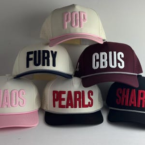 pessonalized embroidery wih raised foam 3d puff. custom text best gift to any men. golf performance hats with rope