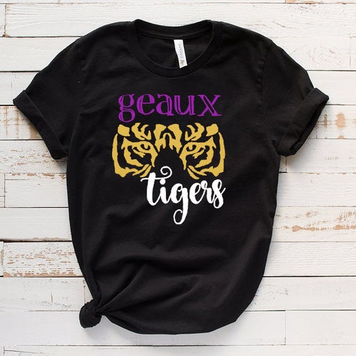 Tigers Script Tee Puff Print Comfort Colors LSU Shirt Purple - Etsy