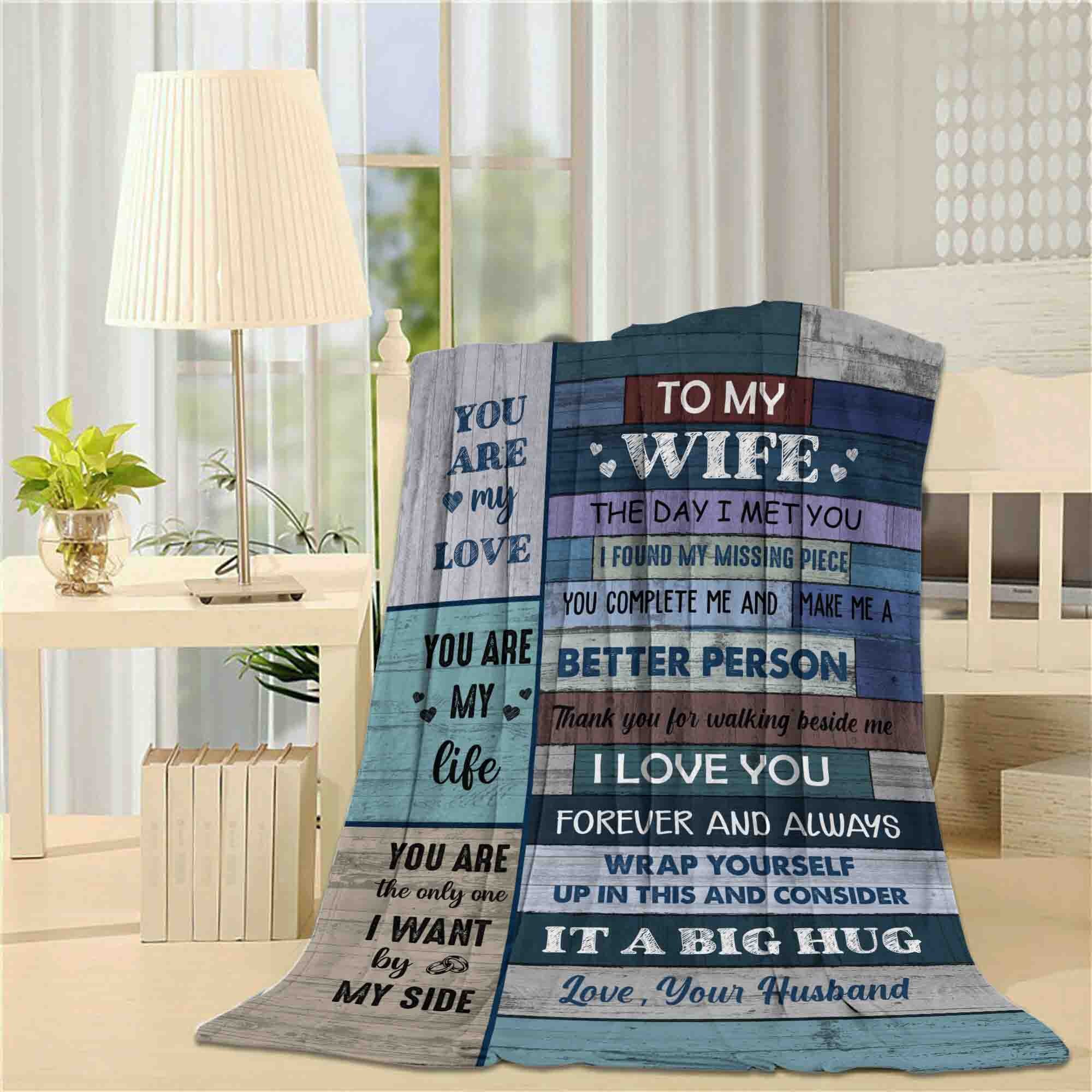 To My Wife Blanket Wife Blanket Love Your Husband Blanket Etsy