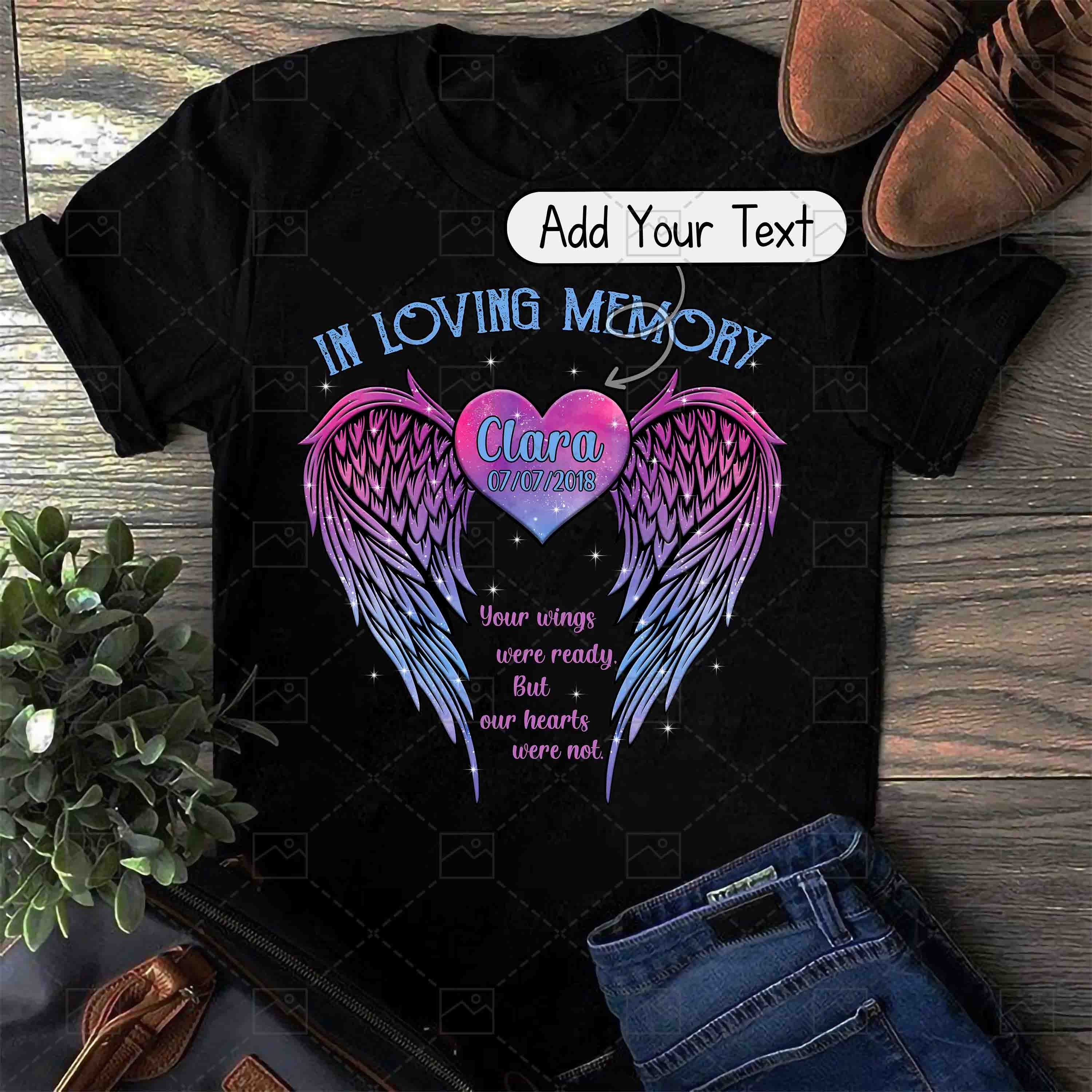 Angle Wings In Loving Memory Shirt Customized Designs Your | Etsy