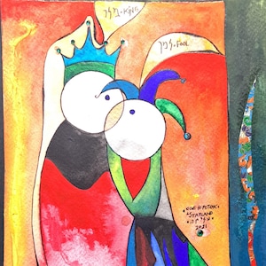 King or Fool Painting- Ode to Chaim Potok