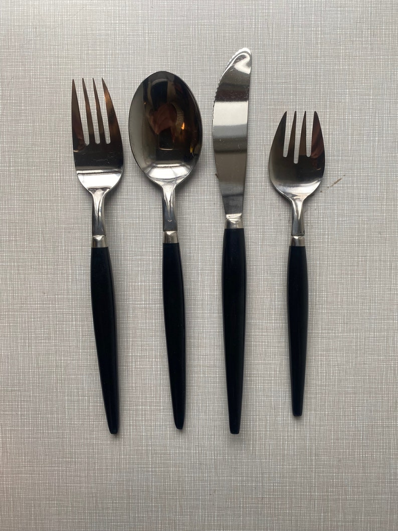 Mid Century Flatware Set Etsy