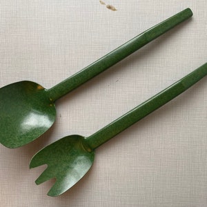 Vintage Flintwood Salad Bowl Spoons circa the 50's