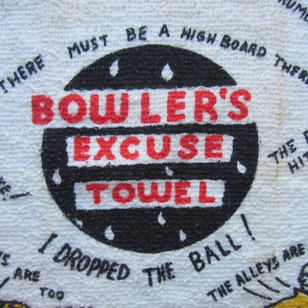 Vintage Bowlers Excuus Handdoek circa de jaren '50