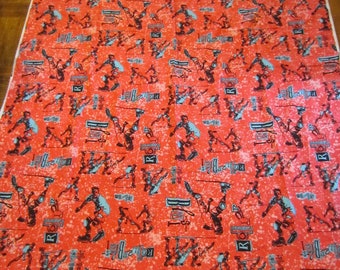 Vintage Roller Blading Fabric circa the 80's (priced per yard)