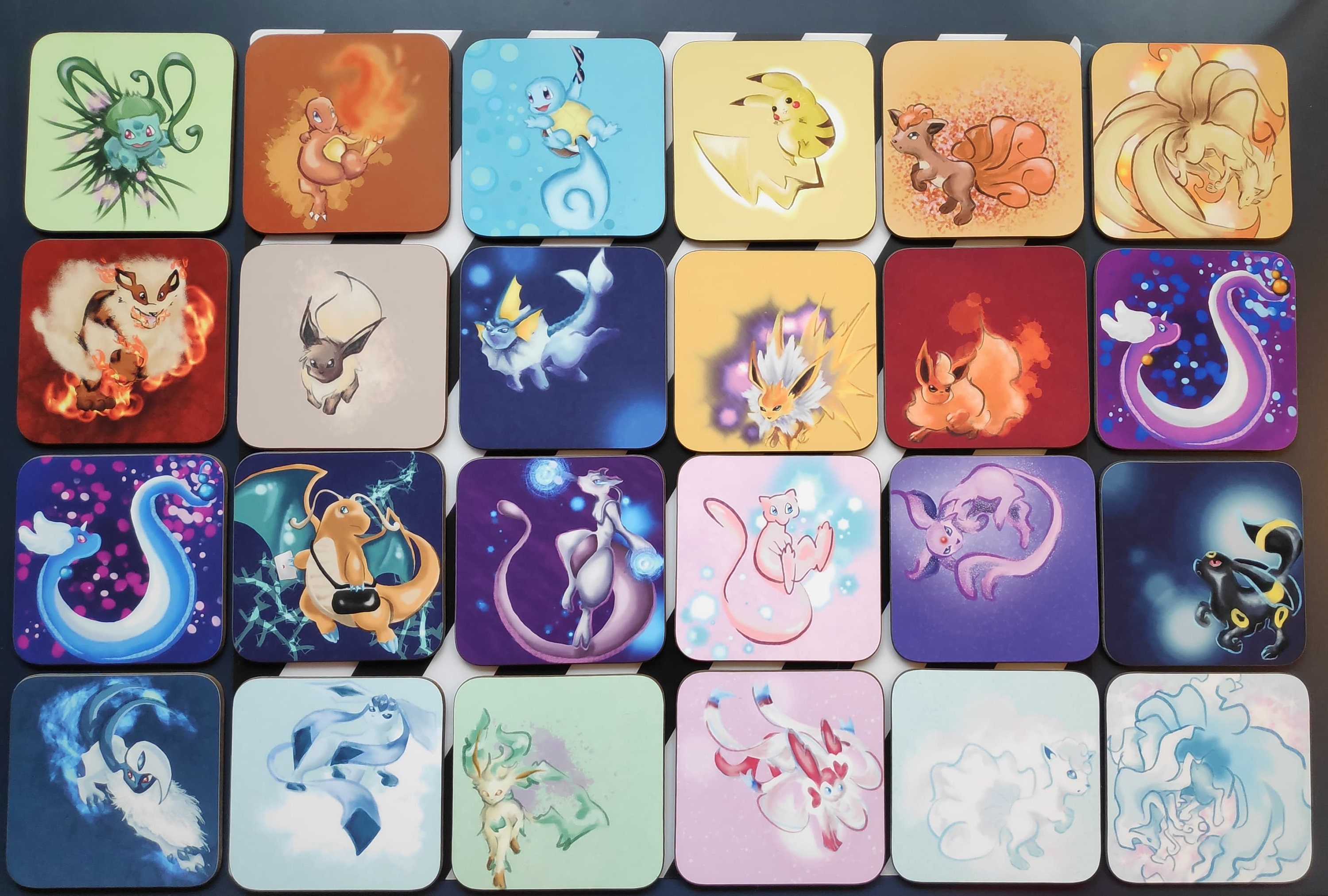 Pokemon Coasters includes all Eevolutions Etsy