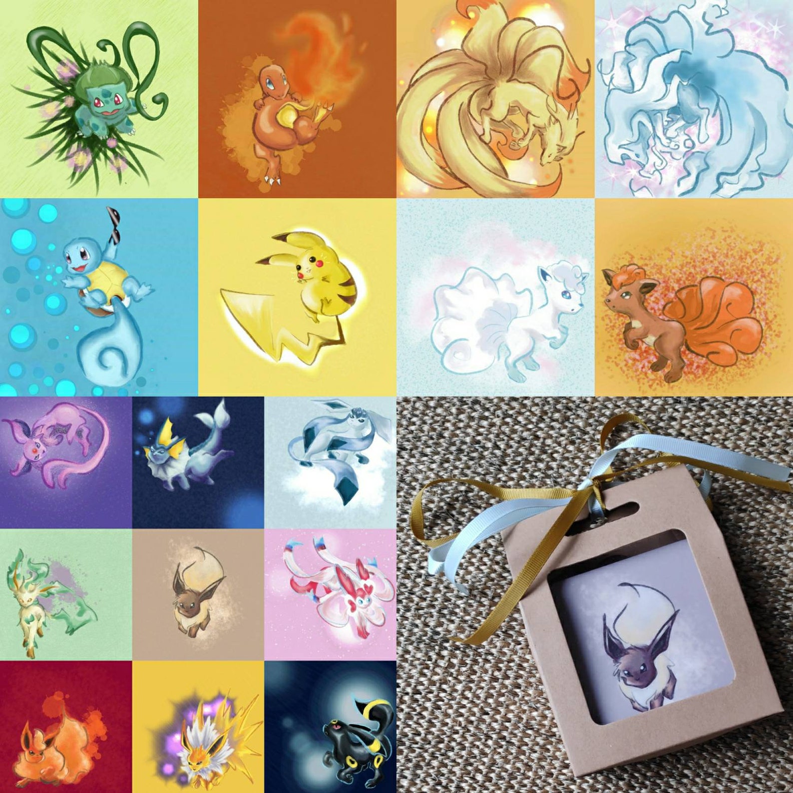 Pokemon Coasters includes all Eevolutions Etsy