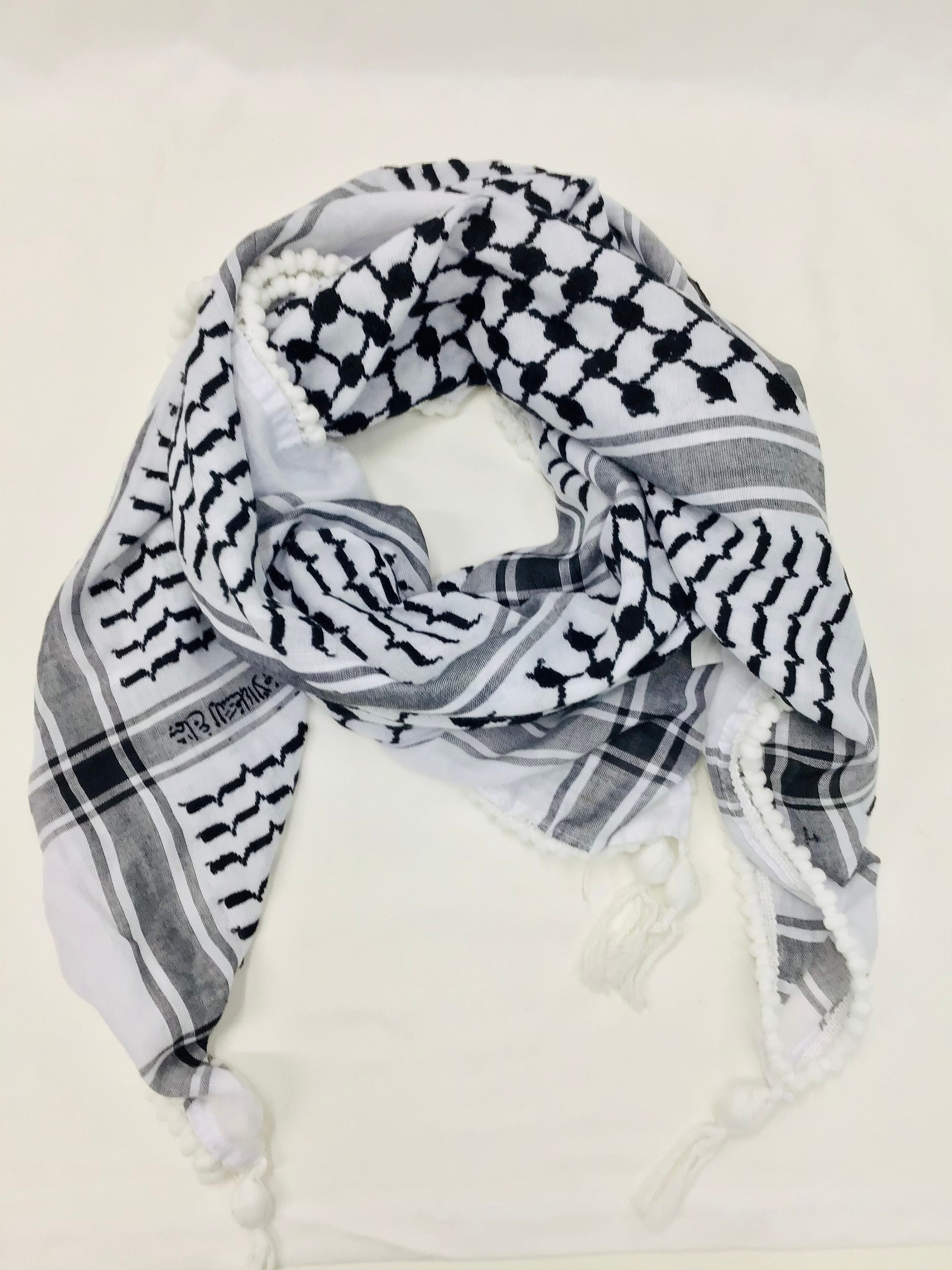 Alternatief voorstel Deens kanker Traditionele Palestijnse sjaal. Katoen Keffiyeh Shemagh - Etsy België