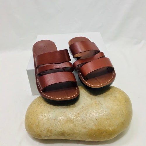 Original Jerusalem Hand Made Camel Leather Buckle Sandal . - Etsy