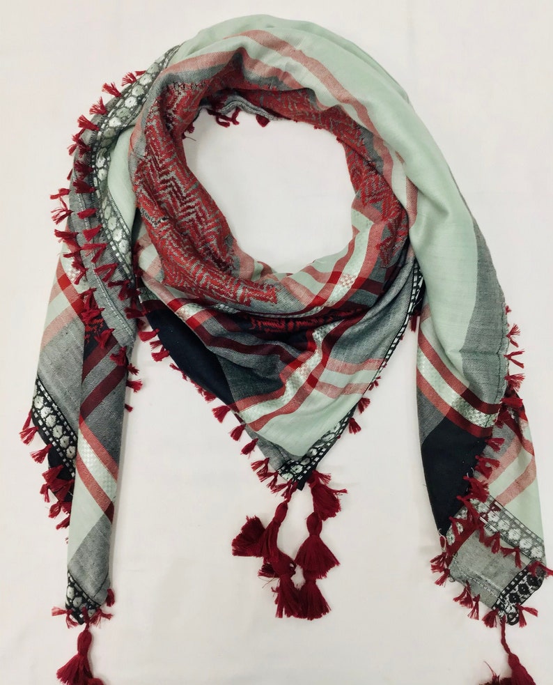 Traditional Palestinian Scarf. 100 Cotton Keffiyeh Shemagh Etsy
