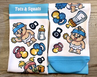 Tots & Squats Socks: Funny Gym Workout Socks