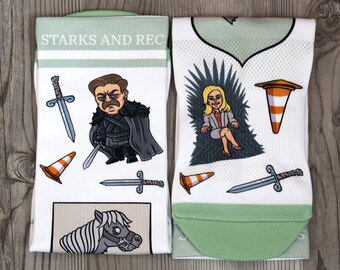 Starks & Rec Parody Socks: Game of Thrones / Parks and Rec Fan Gift