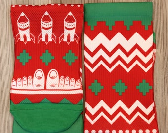 Missiles & Toes Christmas Socks: Funny Holiday Gag Gift