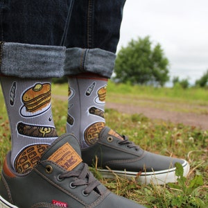 Sh&#39;moke & a Pancake Socks | Austin Powers Socks | Funny Socks | Boyfriend gift | Goldmember | Smoke socks | Stocking stuffer for men