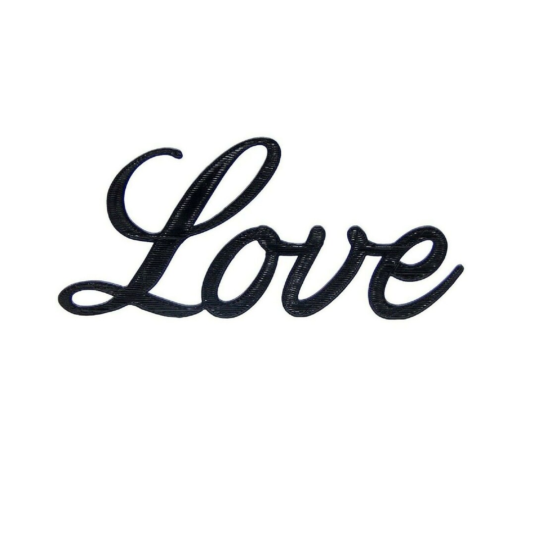 Love Word Art Sign Home Kitchen Decor Wall Hanging Cursive - Etsy