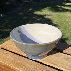 Serving bowl handmade ceramics wheel thrown
