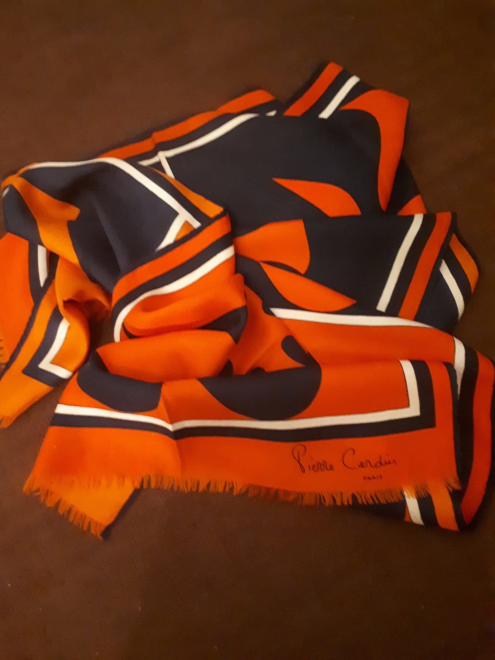 ANCIEN FOULARD CARRE soie Pierre cardin 85 cm x 85 cm EUR 20,00 - FR