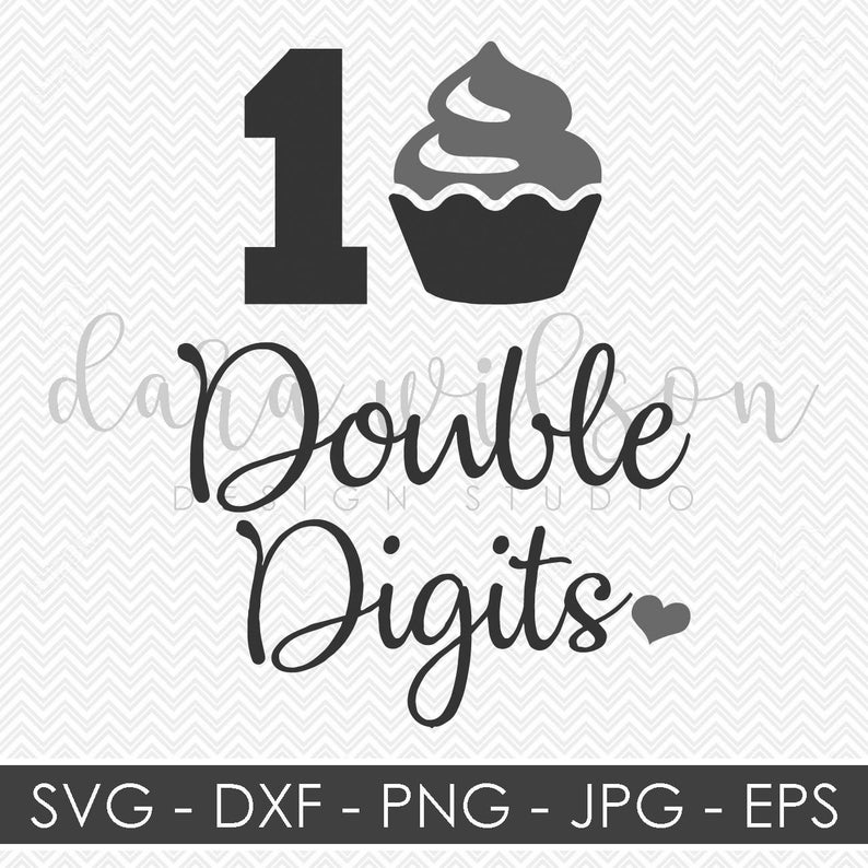 Download Double Digits shirt design 10th Birthday T shirt SVG DXF ...